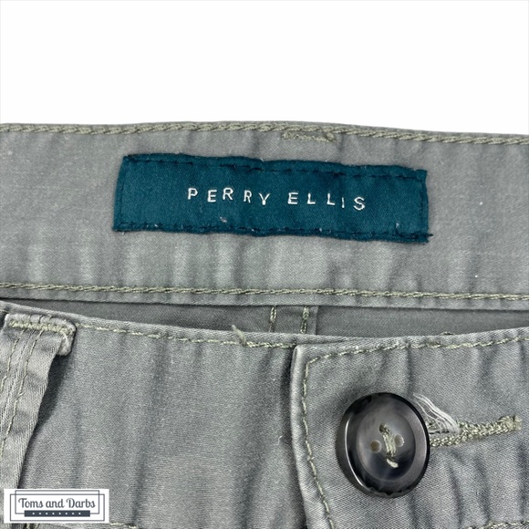 Perry Ellis Grey Men's Slim Fit Chino Pant - Picture 4 of 9